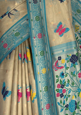 MIMOSA Saffire Paithani Art Silk Saree — fleets shot full lifestyle