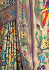 MIMOSA Magenta Paithani Art Silk Saree — fleets shot full lifestyle
