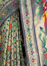 MIMOSA Navy Paithani Art Silk Saree — fleets shot full lifestyle
