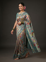 MIMOSA Saffire Paithani Art Silk Saree — pose 6 styling detail