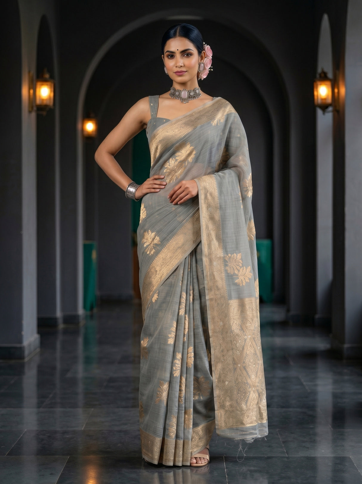 MIMOSA Saree Saree — pose 4 styling detail