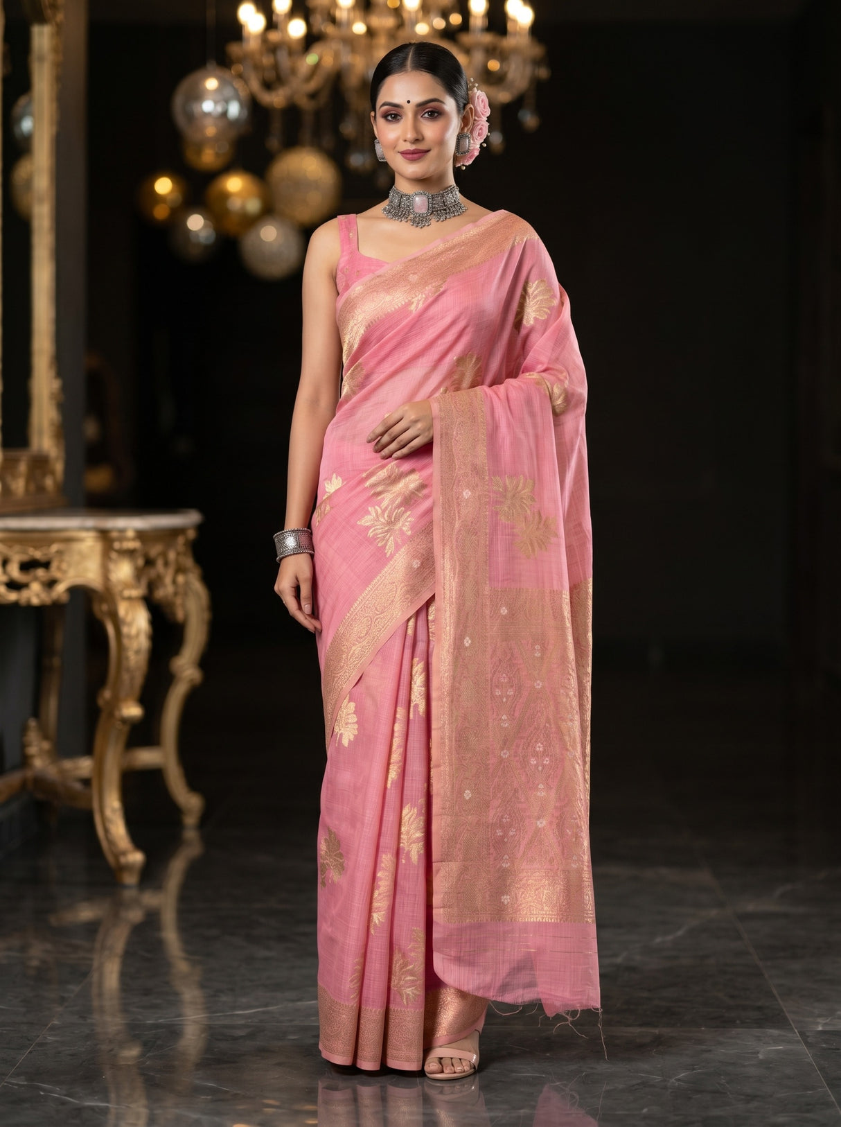 MIMOSA Saree Saree — front view on mannequin