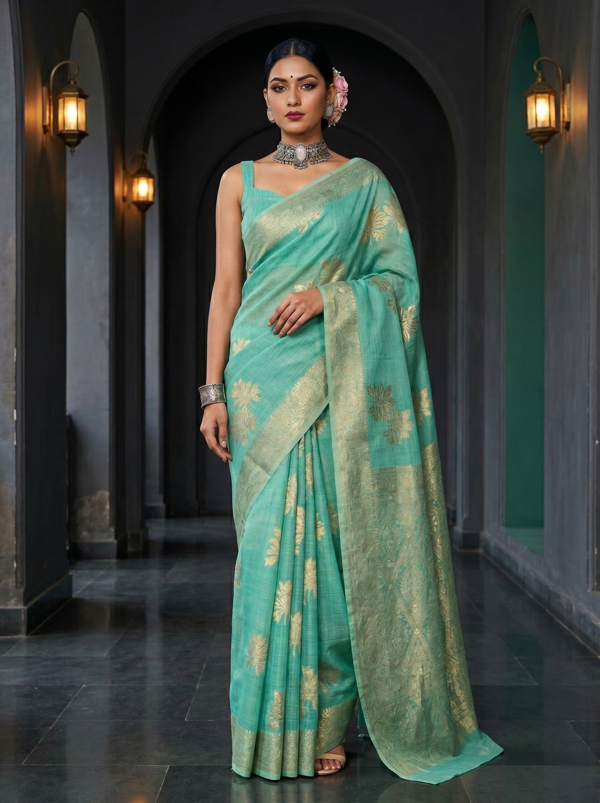 MIMOSA Saree Saree — front view on mannequin