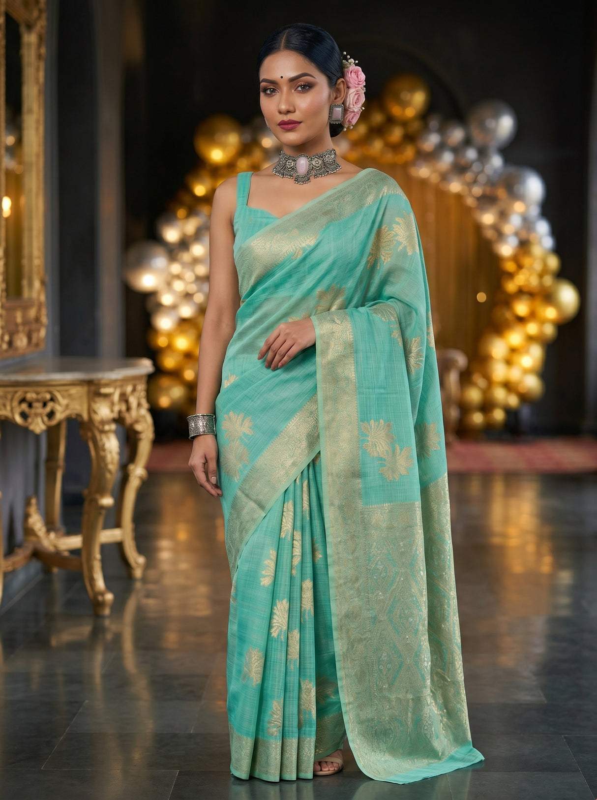 MIMOSA Saree Saree — pose 10 styling detail