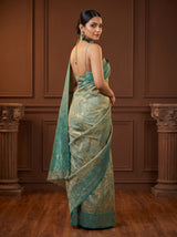 MIMOSA Saffire Banarasi Art Silk Saree — pose 7 styling detail