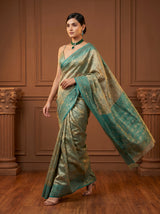 MIMOSA Saffire Banarasi Art Silk Saree — pose 9 styling detail