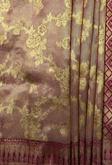 MIMOSA Magenta Banarasi Art Silk Saree - detailed view of pallu and border design