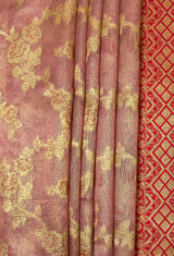 MIMOSA Rani Banarasi Art Silk Saree - detailed view of pallu and border design