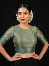 MIMOSA Saffire Banarasi Art Silk Saree - detailed view of pallu and border design