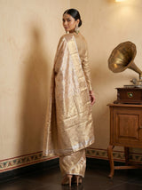 MIMOSA Chiku Banarasi Art Silk Saree — pose 7 styling detail