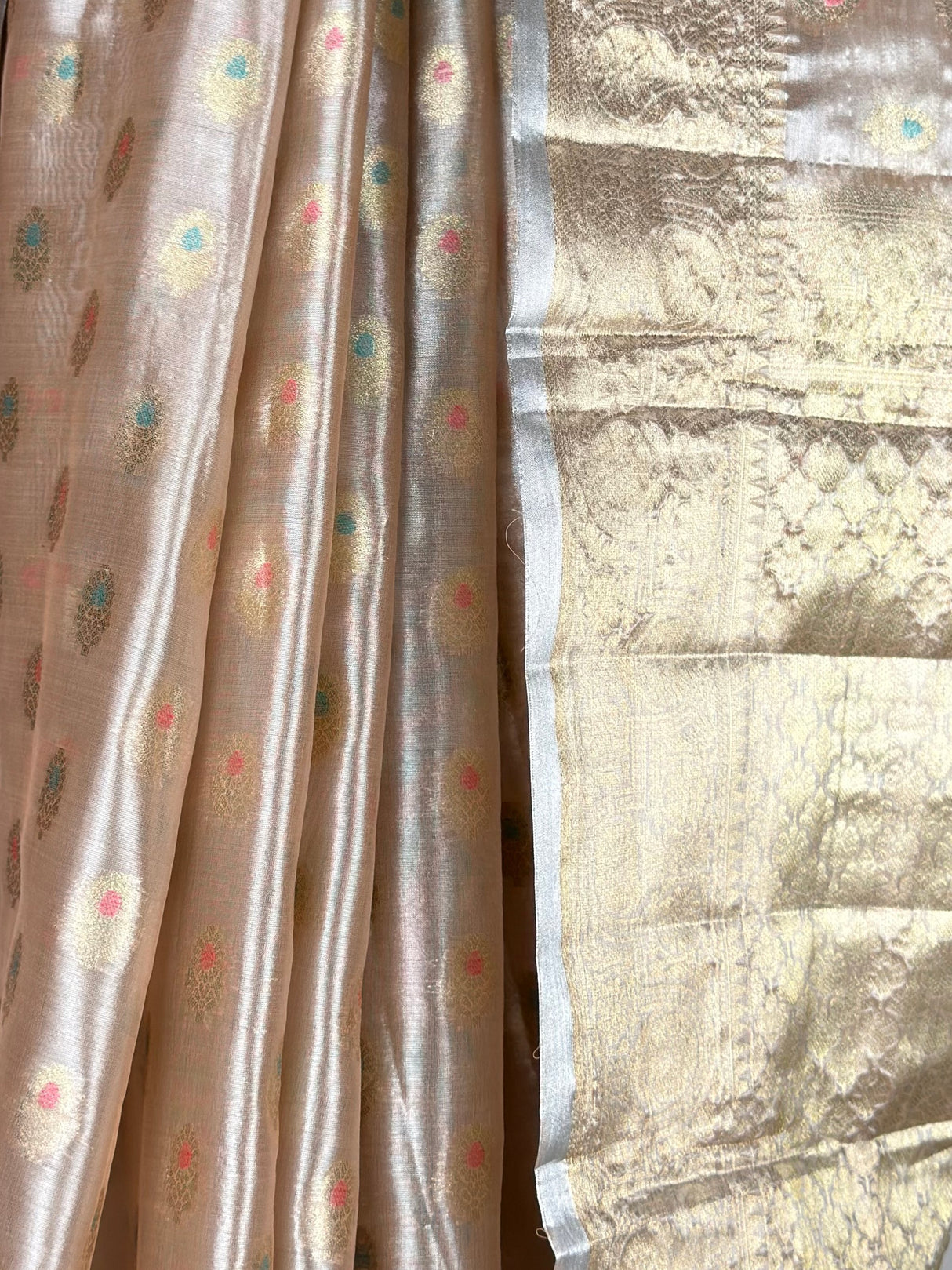 MIMOSA Chiku Banarasi Art Silk Saree — fleets shot full lifestyle