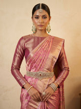 MIMOSA Rani Banarasi Art Silk Saree — pose 10 styling detail
