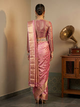 MIMOSA Rani Banarasi Art Silk Saree — pose 2 styling detail
