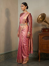 MIMOSA Rani Banarasi Art Silk Saree — pose 3 styling detail