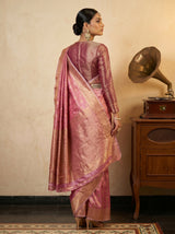 MIMOSA Rani Banarasi Art Silk Saree — pose 5 styling detail