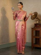 MIMOSA Rani Banarasi Art Silk Saree — pose 6 styling detail