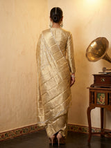 MIMOSA Tussar Banarasi Art Silk Saree — pose 2 styling detail