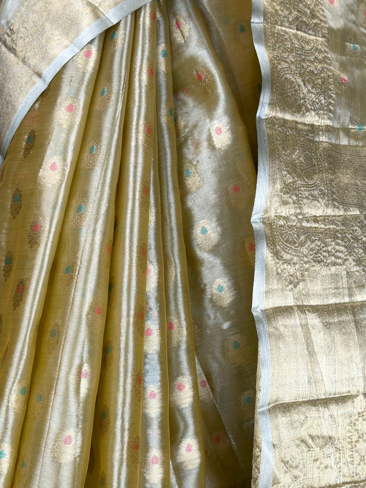 MIMOSA Tussar Banarasi Art Silk Saree — fleets shot full lifestyle