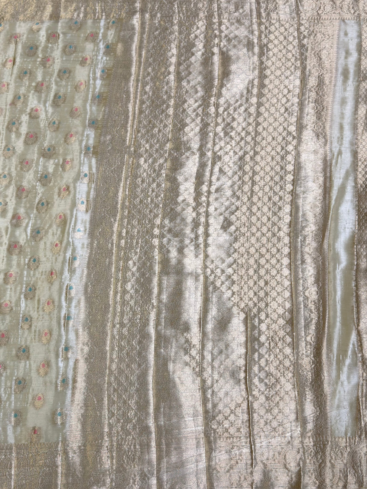 MIMOSA Tussar Banarasi Art Silk Saree — pallu and zari work detail