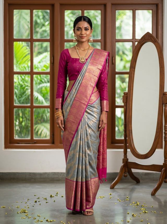 MIMOSA Saree Saree — front view on mannequin