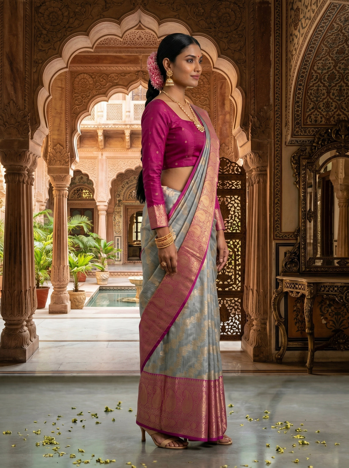 MIMOSA Saree Saree — pose 3 styling detail