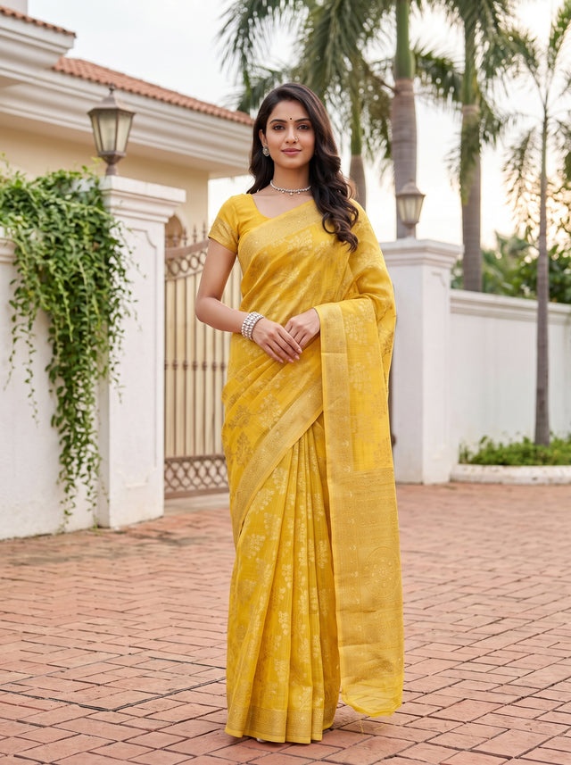 MIMOSA Saree Saree — front view on mannequin