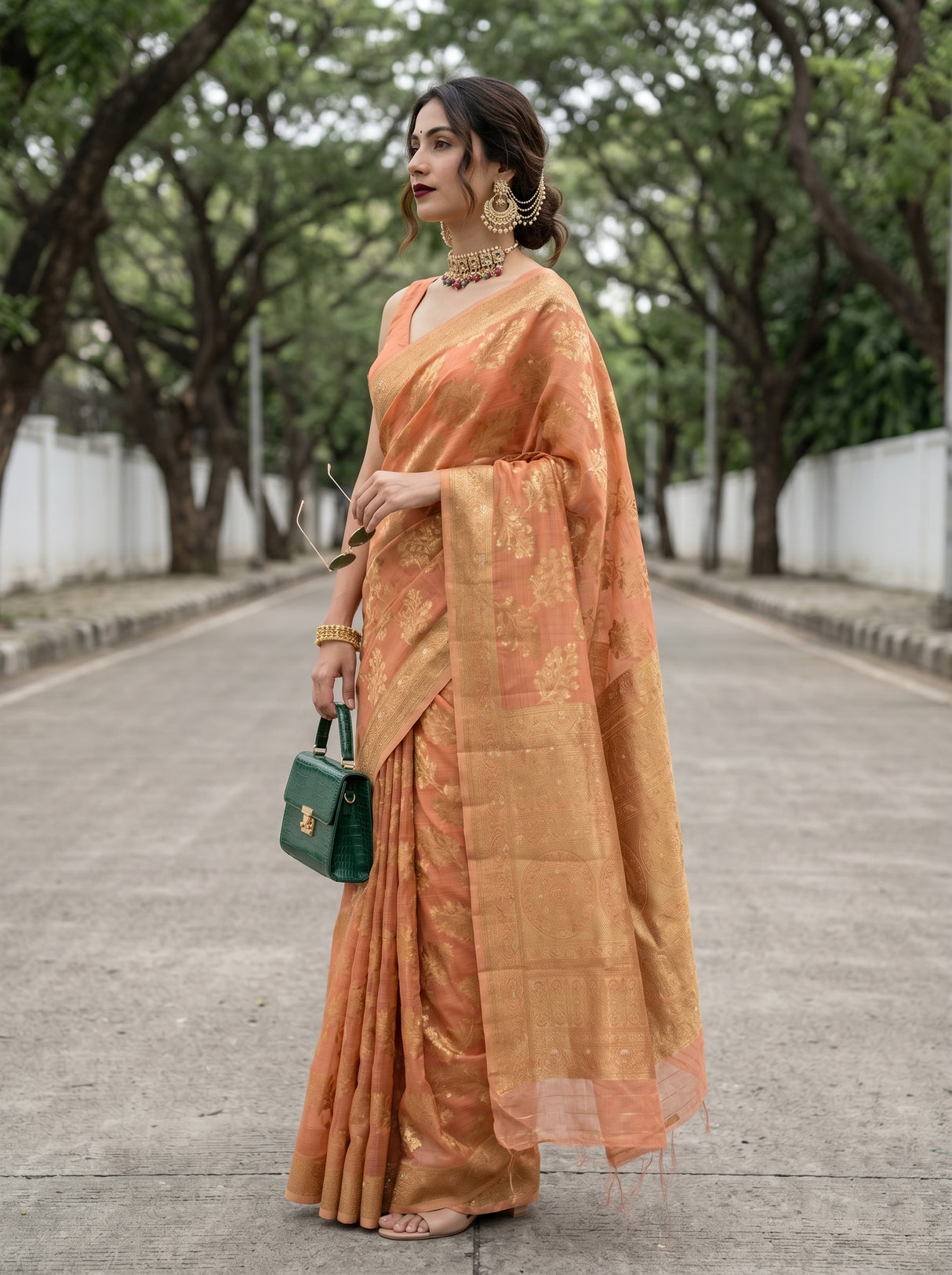 MIMOSA Saree Saree — pose 3 styling detail