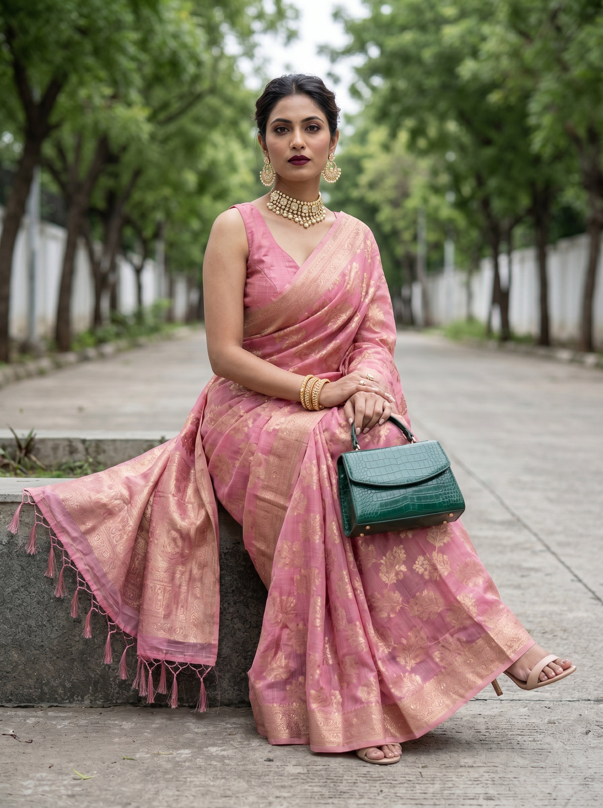 MIMOSA Saree Saree — pose 9 styling detail