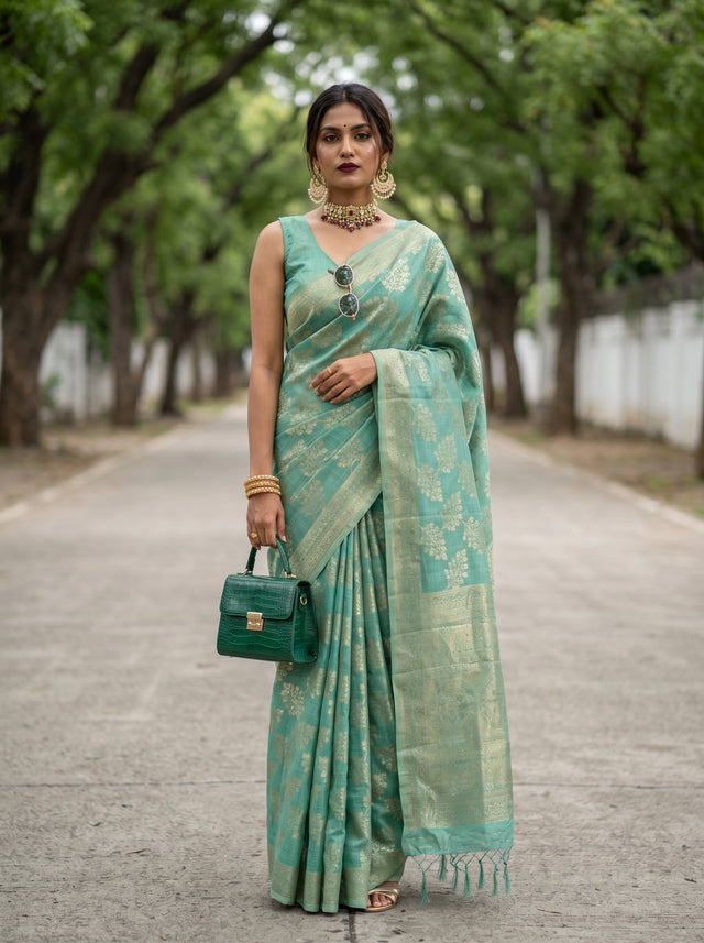 MIMOSA Saree Saree — front view on mannequin