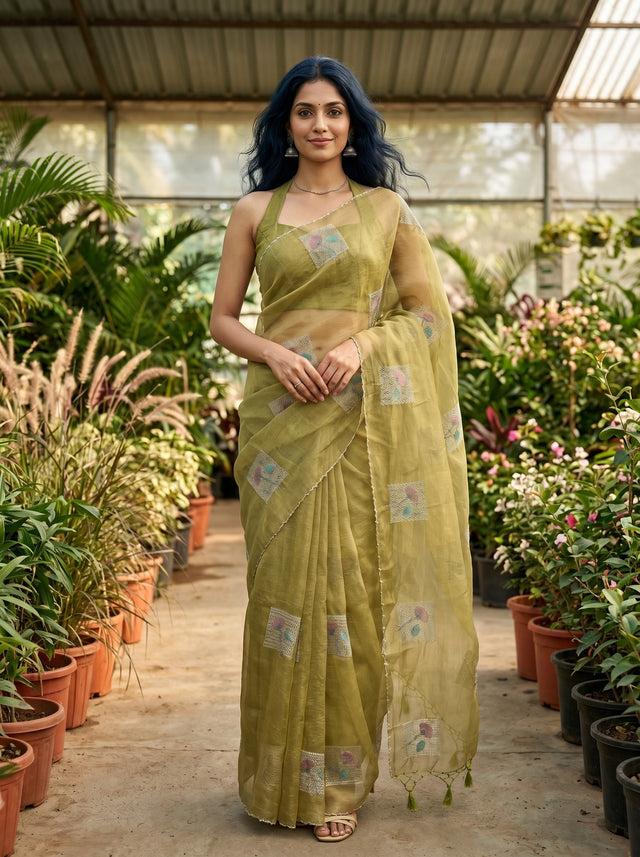 MIMOSA Saree Saree — front view on mannequin