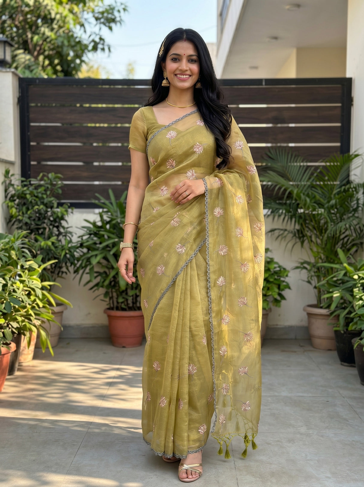 MIMOSA Saree Saree — front view on mannequin