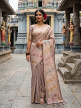 MIMOSA Lavender Banarasi Art Silk Saree — front view on mannequin