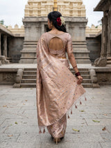 MIMOSA Lavender Banarasi Art Silk Saree — pose 6 styling detail
