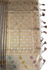 MIMOSA Lavender Banarasi Art Silk Saree — pallu and zari work detail