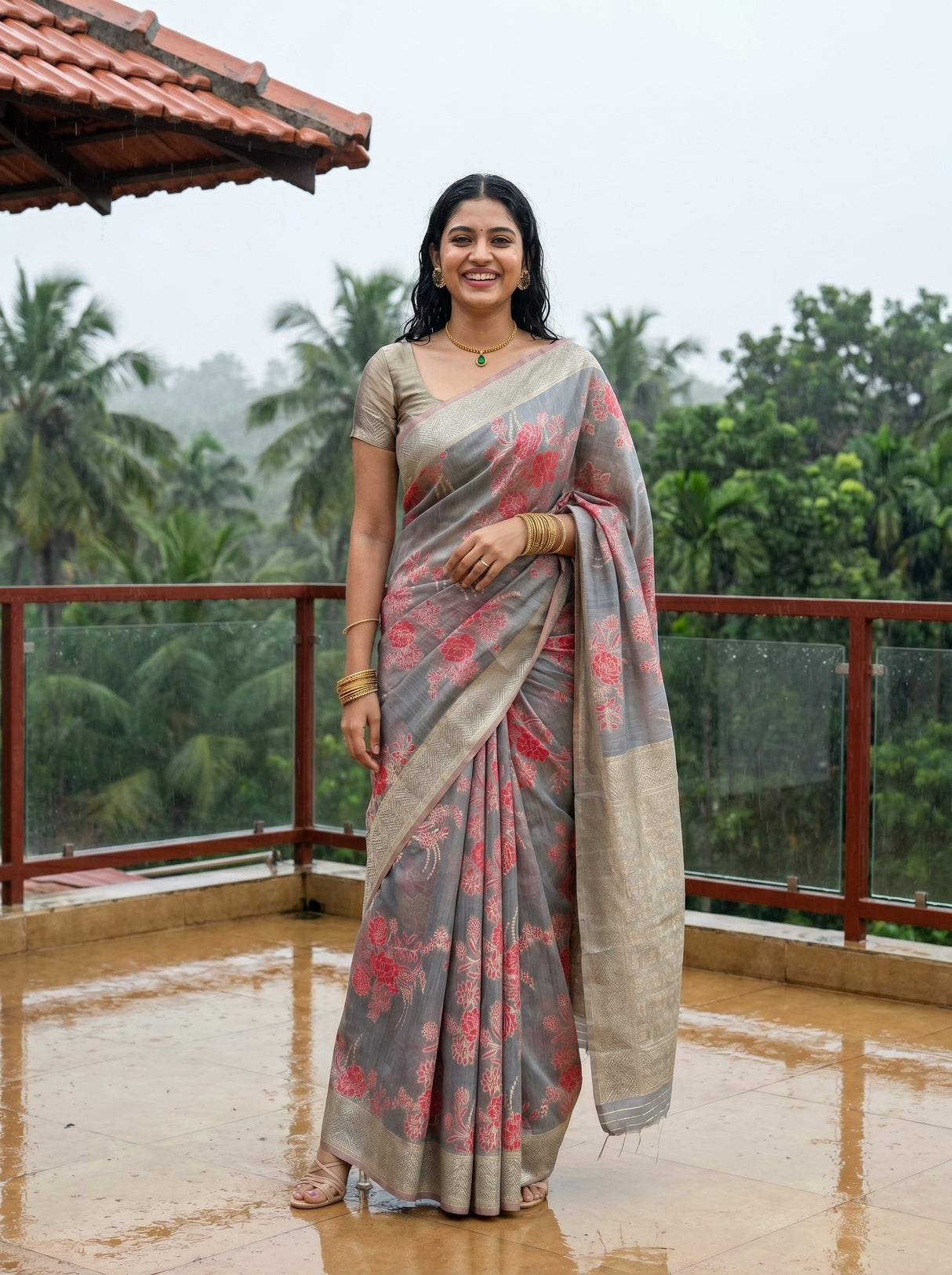 MIMOSA Saree Saree — front view on mannequin