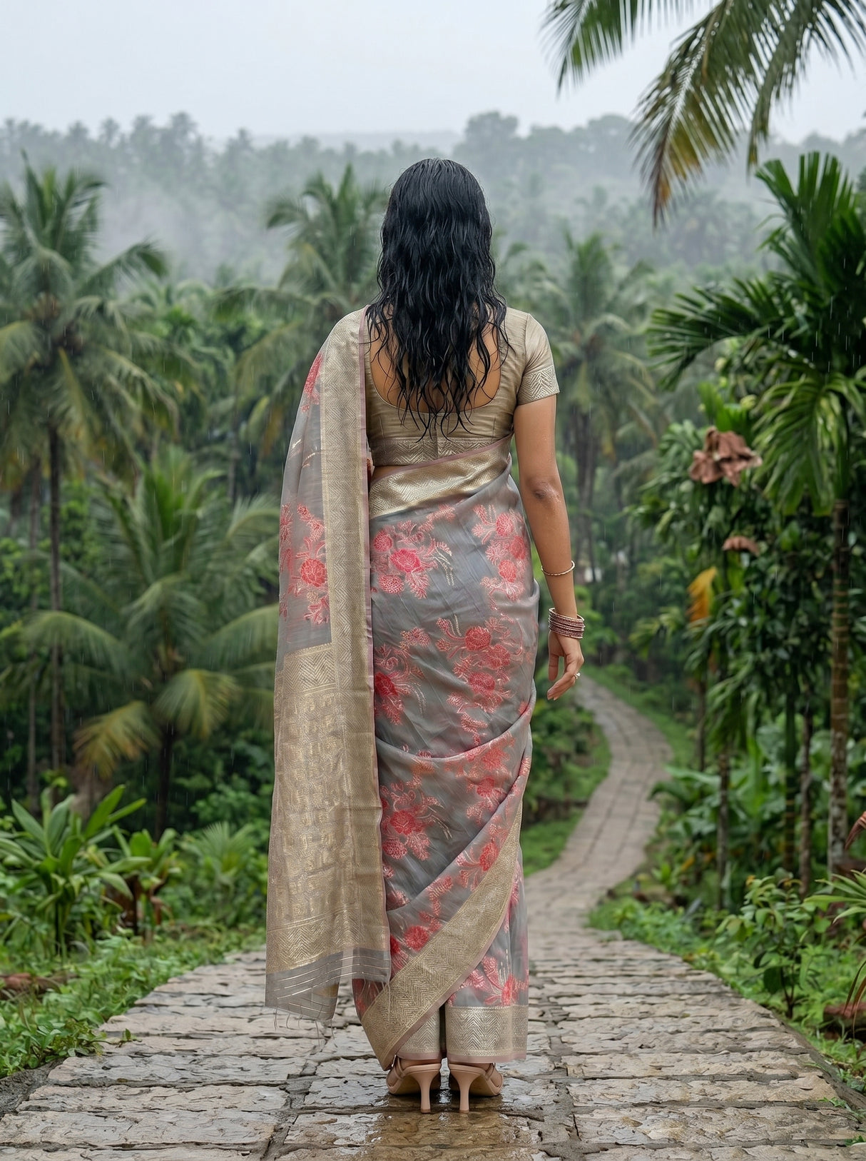 MIMOSA Saree Saree — pose 2 styling detail