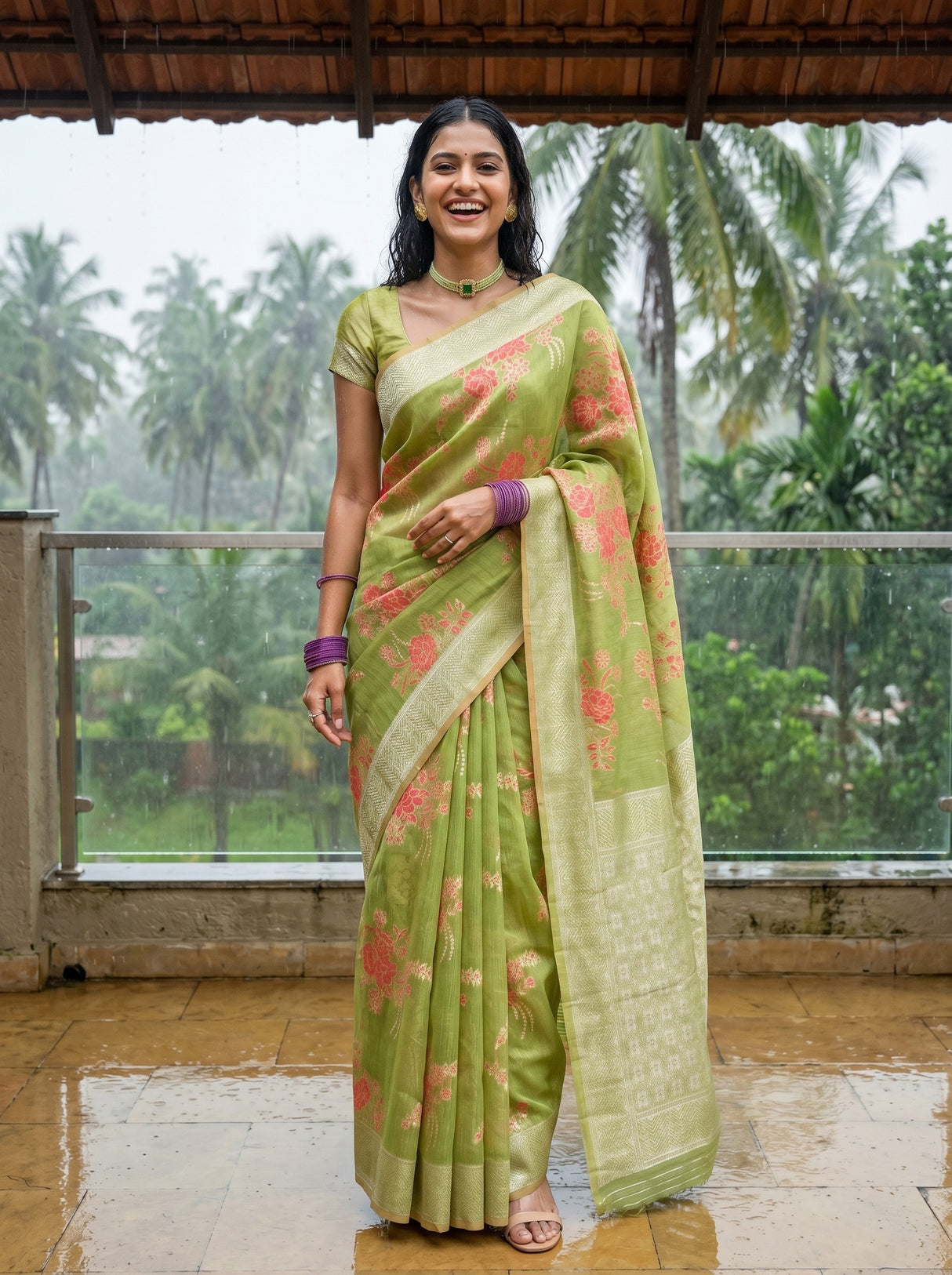 MIMOSA Saree Saree — front view on mannequin