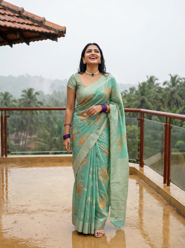MIMOSA Saree Saree — front view on mannequin