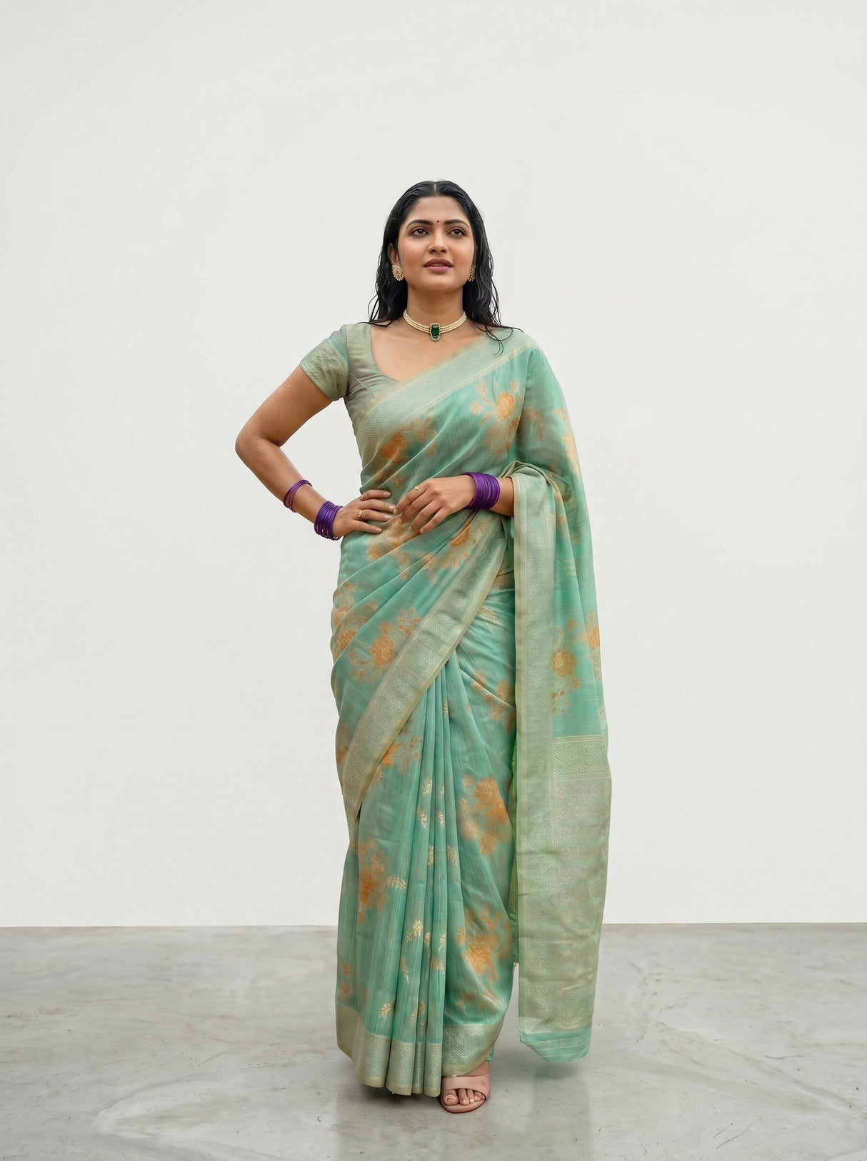 MIMOSA Saree Saree — pose 4 styling detail
