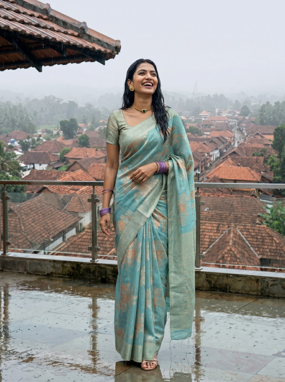 MIMOSA Saree Saree — front view on mannequin