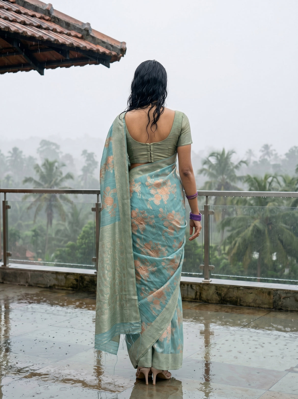 MIMOSA Saree Saree — pose 2 styling detail
