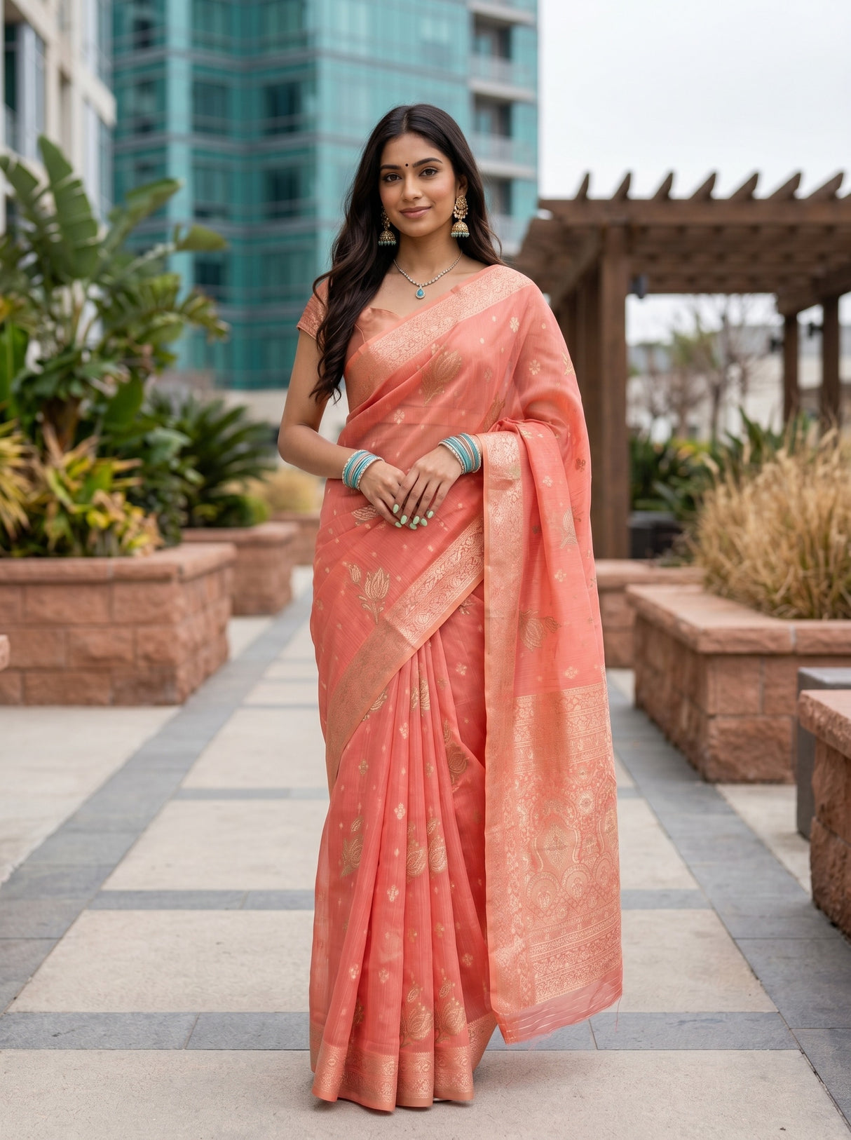 MIMOSA Saree Saree — front view on mannequin