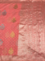 MIMOSA Gajari Banarasi Linen Saree — pallu and zari work detail