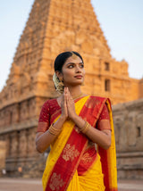 MIMOSA Gold Saree Saree — pose 10 styling detail