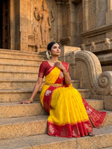 MIMOSA Gold Saree Saree — pose 8 styling detail