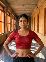 MIMOSA Gold Saree Saree — blouse close-up