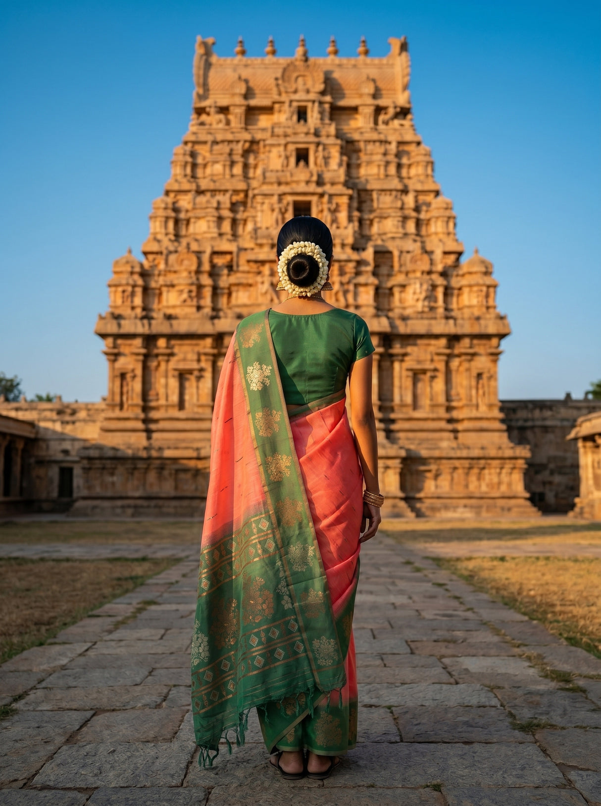MIMOSA Gajari Saree Saree — pose 2 styling detail
