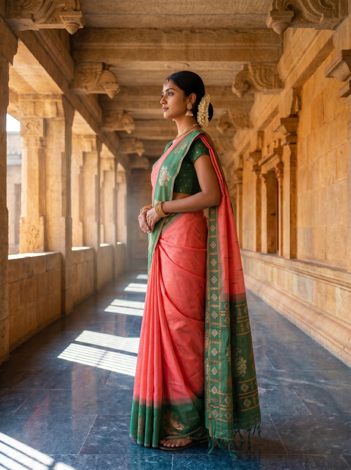 MIMOSA Gajari Saree Saree — pose 3 styling detail