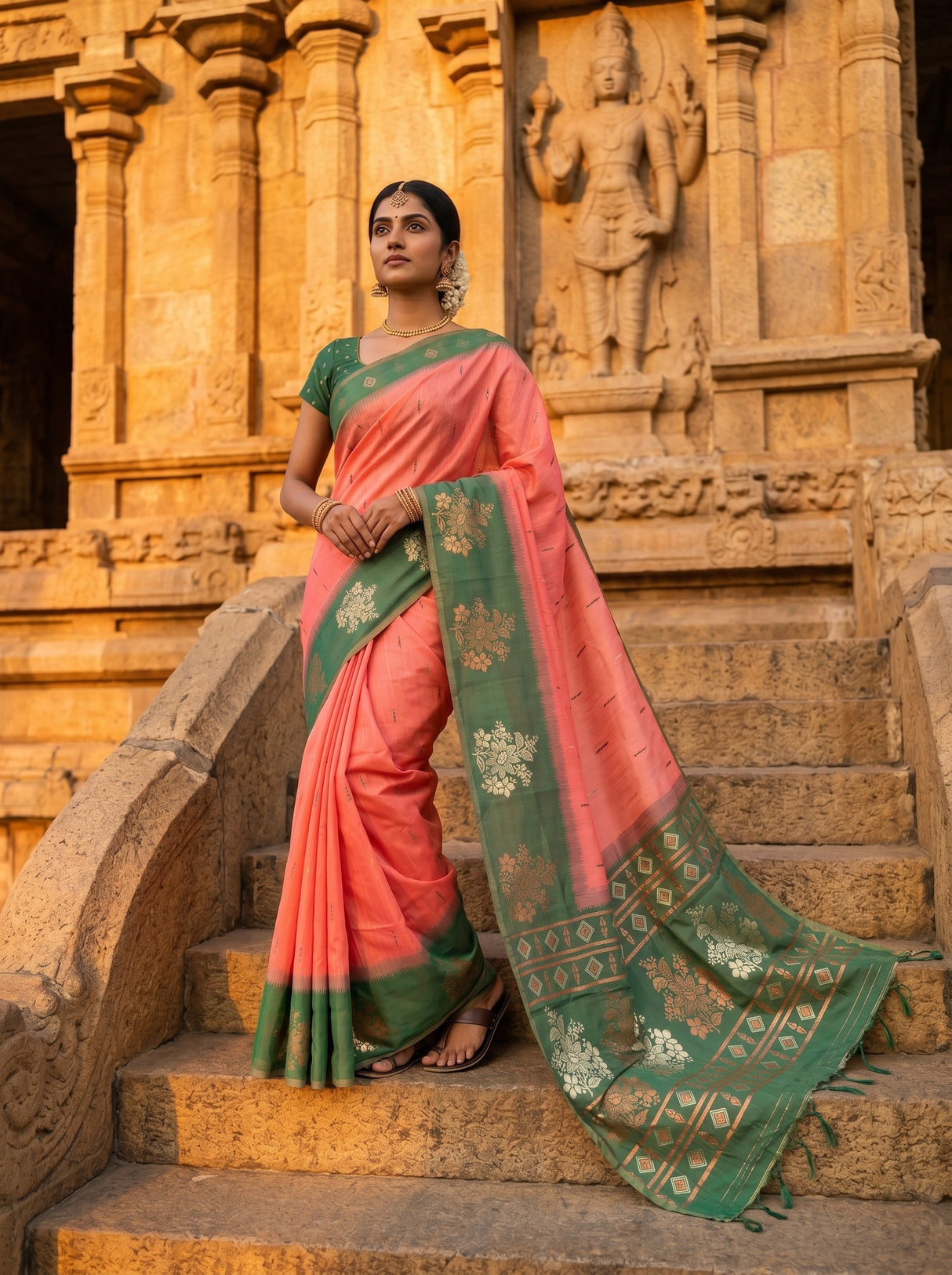 MIMOSA Gajari Saree Saree — pose 5 styling detail