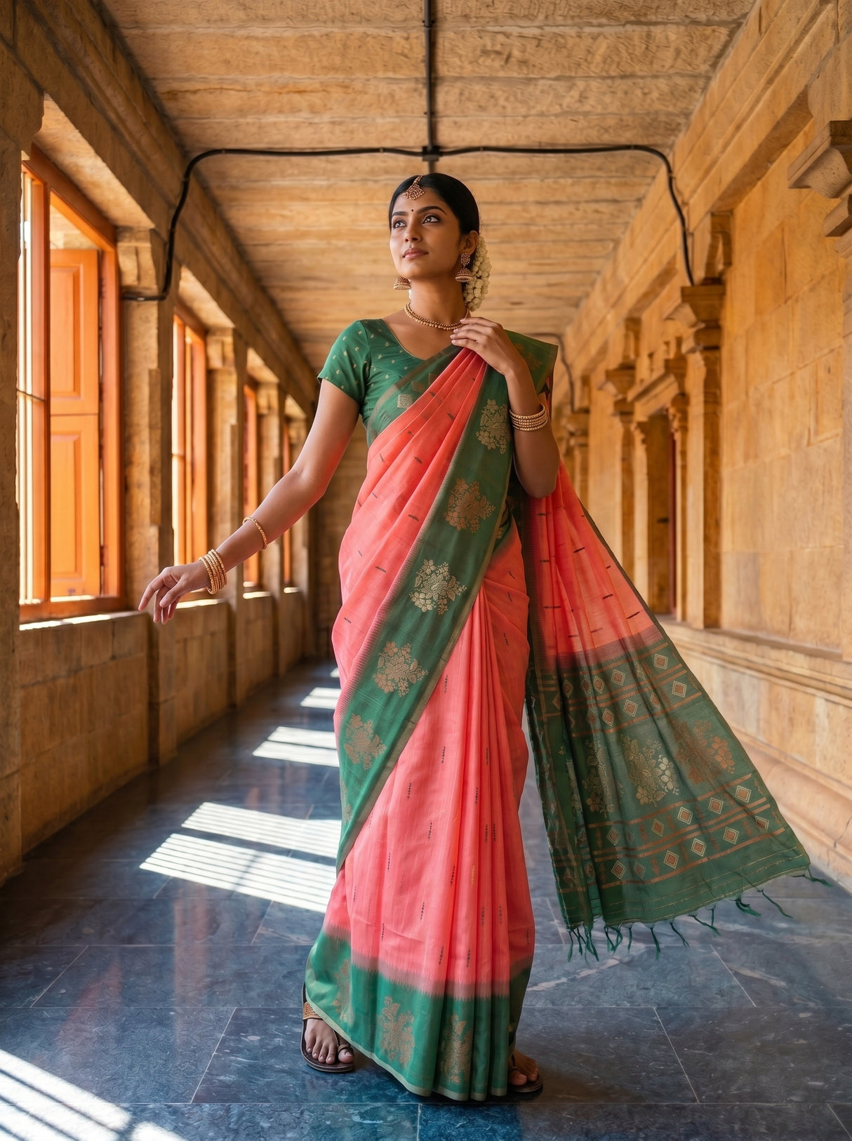 MIMOSA Gajari Saree Saree — pose 9 styling detail